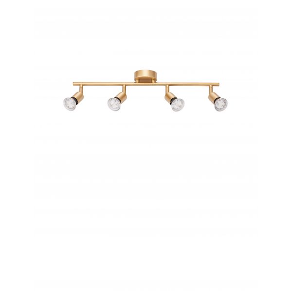 LUP SATIN GOLD METAL LED GU10 4X5 WATT 230 VOLT IP20 BULB EXCLUDED L: 51 W: 8 H: 10.9 CM