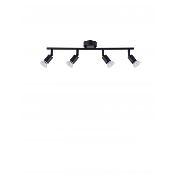 LUP SATIN BLACK METAL LED GU10 4X5 WATT 230 VOLT IP20 BULB EXCLUDED L: 51 W: 8 H: 10.9 CM