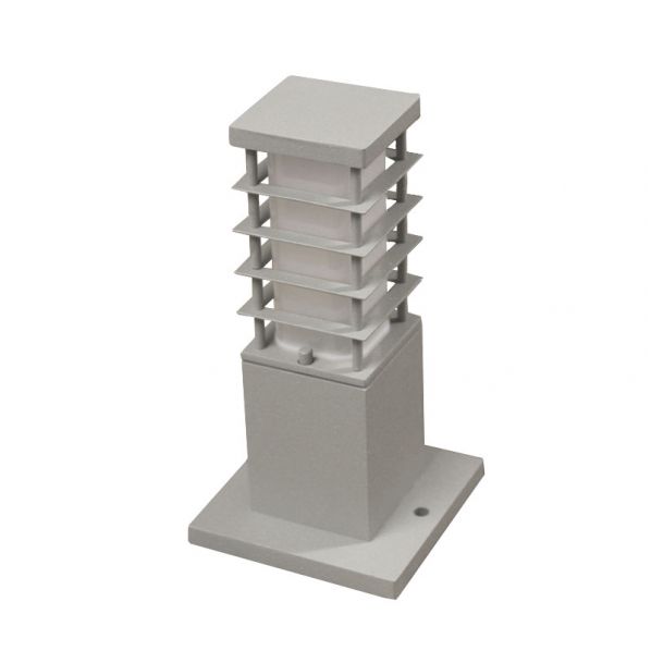 Φωτιστικό 7213-23 Κολώνα Αλουμ. Τετράγωνο Σκίστρο 70χ70 23cm E27 Γκρί