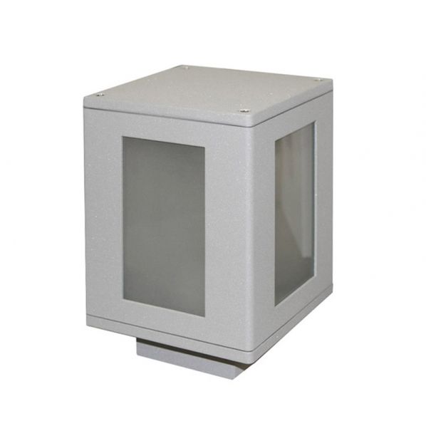 Φανάρι 7273 Αλουμινίου Τετράγωνο 15x15cm h:22cm Ε27 Γκρί