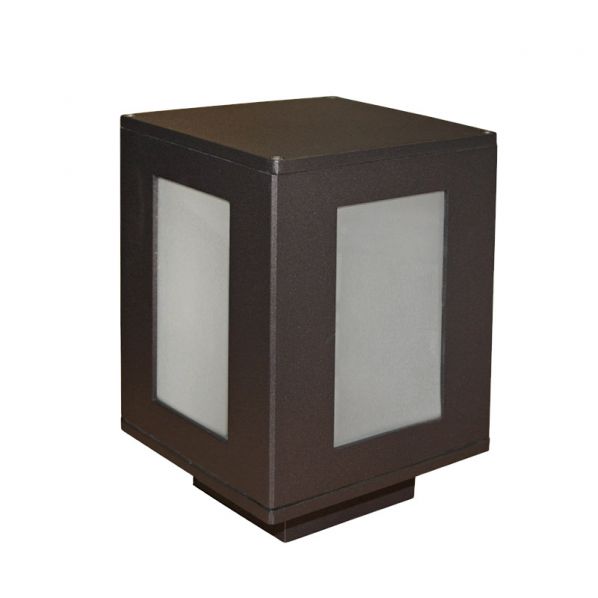 Φανάρι 7273 Αλουμινίου Τετράγωνο 15x15cm h:22cm Ε27 Σαγρέ Σκουριά