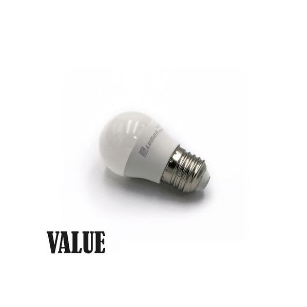LED ΛΑΜΠΑ ΣΦΑΙΡΙΚΟ Ε27 8W 230V ΨΥΧΡΟ 6200Κ VALUE