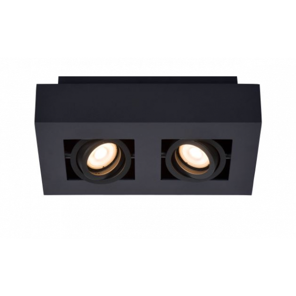 XIRAX ΦΩΤΙΣΤΙΚΟ ΟΡΟΦΗΣ 2XGU10 / 5W LED DTW ΜΑΥΡΟ