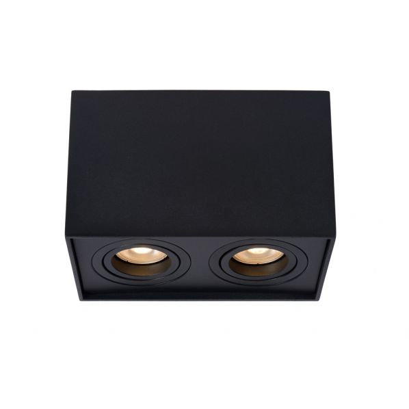 TUBE SPOT 2XGU10 ΕΝΣΩΜΑΤΩΜΕΝΟ ΜΑΥΡΟ