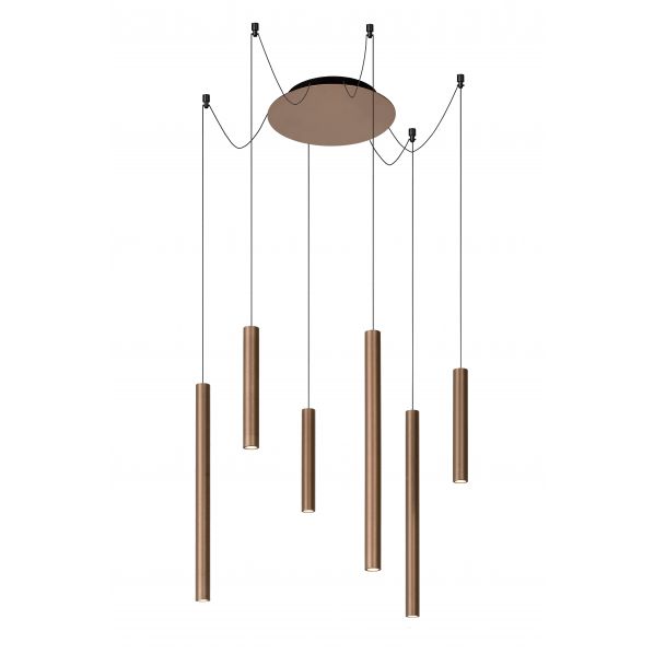 LORENZ ΚΡΕΜΑΣΤΟ LED 6X4W SATIN COPPER