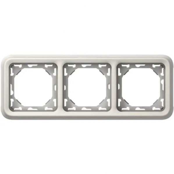 PLEXO IP55 ΠΛΑΙΣΙΟ ΧΩΝ. 3 ΜΗΧ ΟΡΙΖ ΛΕΥΚΟ