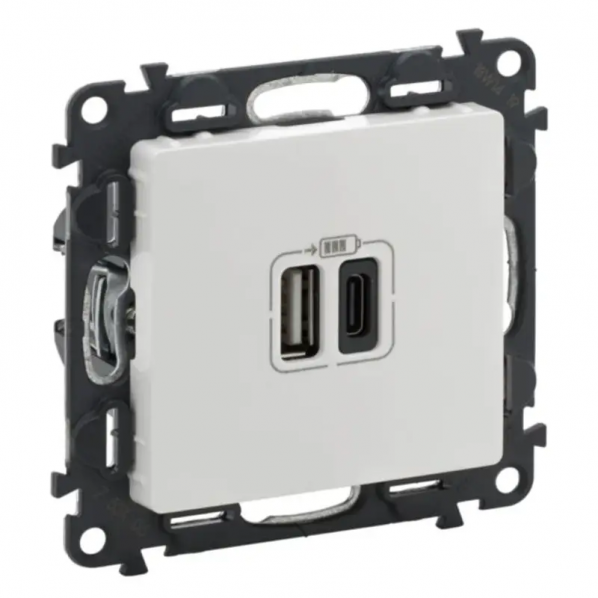 VLIFE ΠΡ 2ΧUSB ΦΟΡΤ A&C 3000MA WHITE