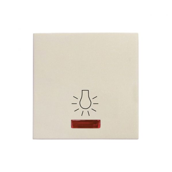 Πλήκτρο Μπουτόν Κλιμακοστασίου Με Λυχνία Μπέζ