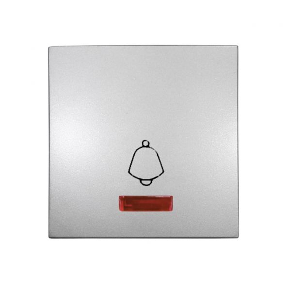 Πλήκτρο Μπουτόν Κουδουνιού Με Λυχνία Ασημί