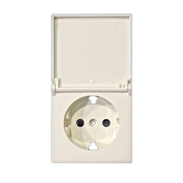 Πλακίδιο Με Καπάκι Πρίζας Σούκο IP20 Μπέζ