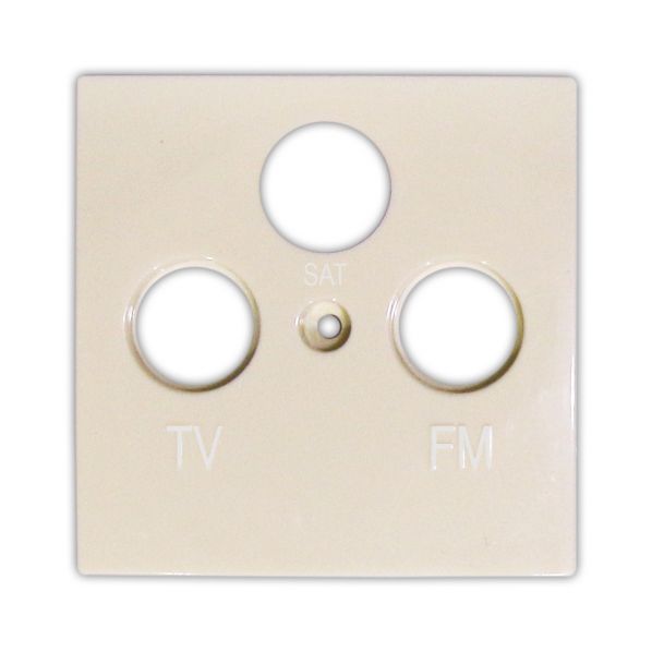 Πλακίδιο Πρίζας TV+SAT+FM Μπέζ
