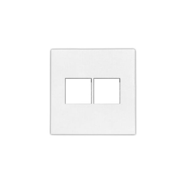 ΠΛΑΚΙΔΙΟ ΠΡΙΖΑΣ DATA ΔΙΠΛΗ RJ45+RJ45 Cat.6 ΛΕΥΚΗ