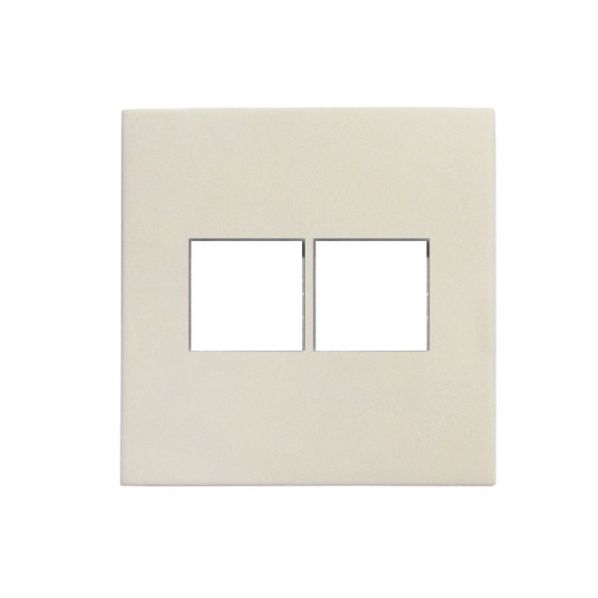 Πλακίδιο Πρίζας Data Διπλή RJ45+RJ45 Cat.6 Μπέζ