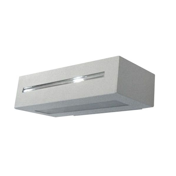 ΑΠΛΙΚΑ 7271-Α ΟΡΘΟΓΩΝΙΑ ΔΙΠΛΗ ΚΑΤΕΥΘΥΝΣΗΣ28Χ12x7cm ΜΕ ΣΧΙΣΜΗ Ε27 ΓΚΡΙ