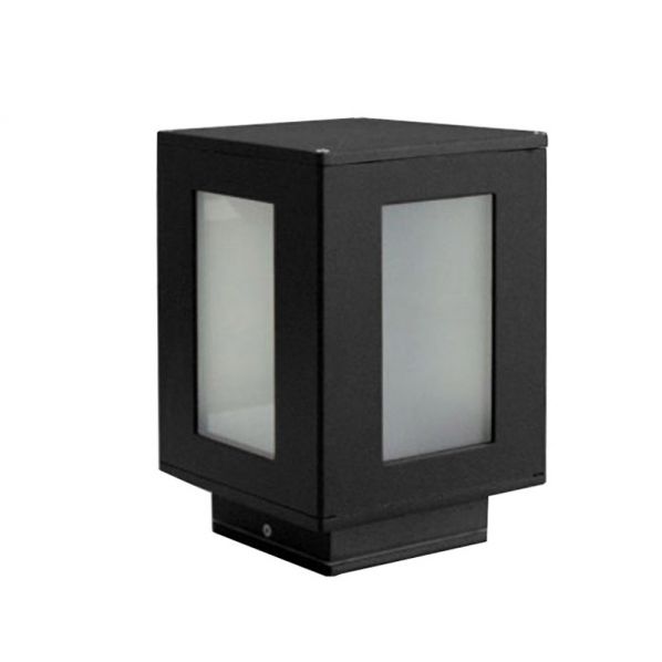 ΑΠΛΙΚΑ 7273 ΑΛΟΥΜΙΝΙΟΥ ΤΕΤΡΑΓΩΝΟ 15Χ15cm Ε27 ΜΑΥΡΟ