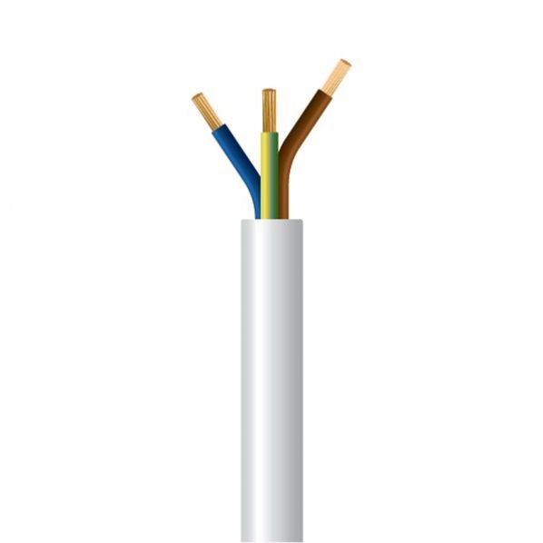 ΚΑΛΩΔΙΟ ΕΥΚΑΜΠΤΟ H05VV-F 3Χ1,5mmΚΑΙ#178; ΛΕΥΚΟ (100m/roll)