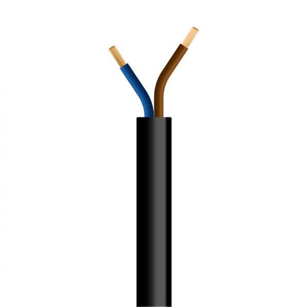 ΚΑΛΩΔΙΟ ΕΥΚΑΜΠΤΟ H03VV-F 2X0.75mmΚΑΙ#178; ΜΑΥΡΟ (100m/roll)