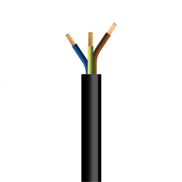 ΚΑΛΩΔΙΟ ΕΥΚΑΜΠΤΟ H05VV-F 3X1mmΚΑΙ#178; ΜΑΥΡΟ (100m/roll)