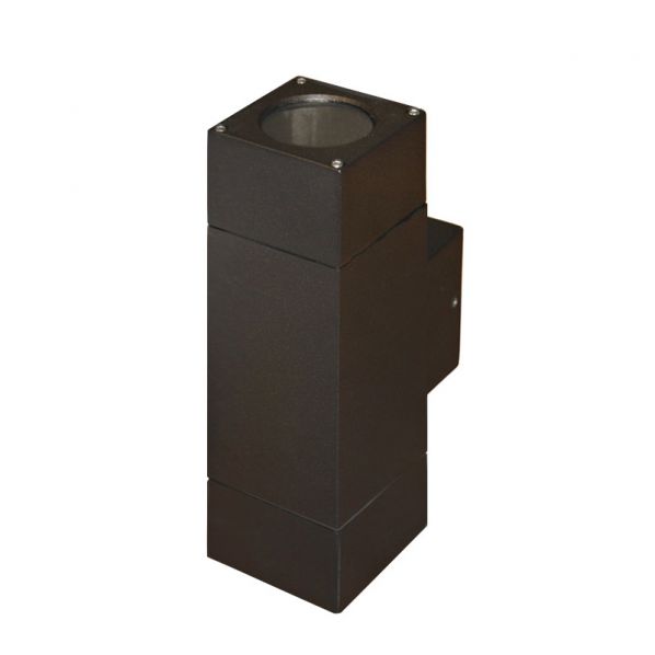 ΣΠΟΤ ΔΙΠΛΗΣ ΚΑΤΕΥΘΥΝΣΗΣ 63Χ63 ΤΕΤΡΑΓΩΝΟ ΣΤΑΘΕΡΟ ΕΠΙΤΟΙΧΟ ΑΛΟΥΜΙΝΙΟΥ GU10 ΣΑΓΡΕ ΣΚΟΥΡΙΑ