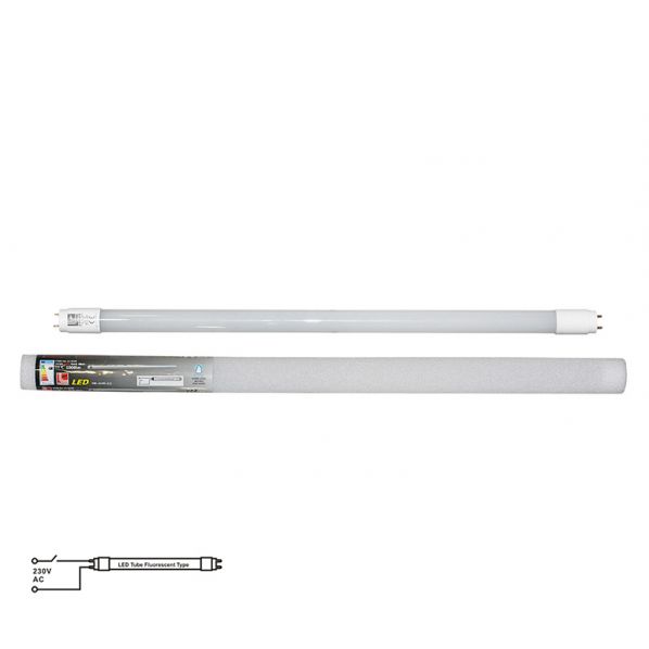 LED ΓΥΑΛΙΝΟ T8 60cm 9W 230V ΨΥΧΡΟ 270 ΜΟΝΗΣ ΤΡΟΦΟΔ.