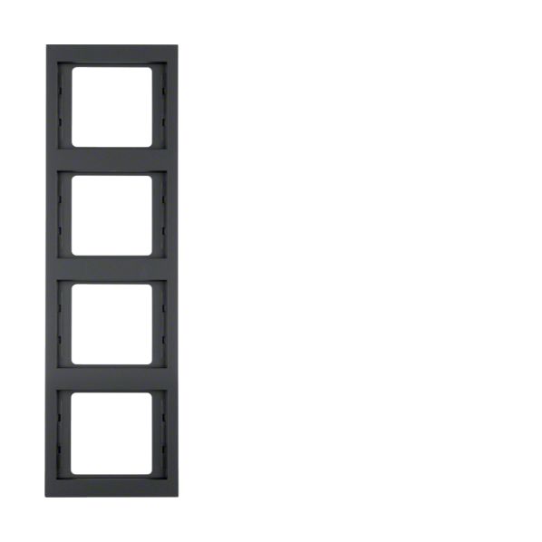 Berker K.1 Πλαίσιο 4 Θέσεων  Κάθετο Ανθρακί