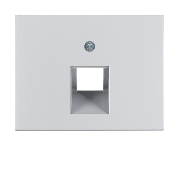 Berker Κ.1/Κ.5 Πλακίδιο Για Πρίζα Τηλεφώνου / Δικτύου/Wlan Αλουμίνιο