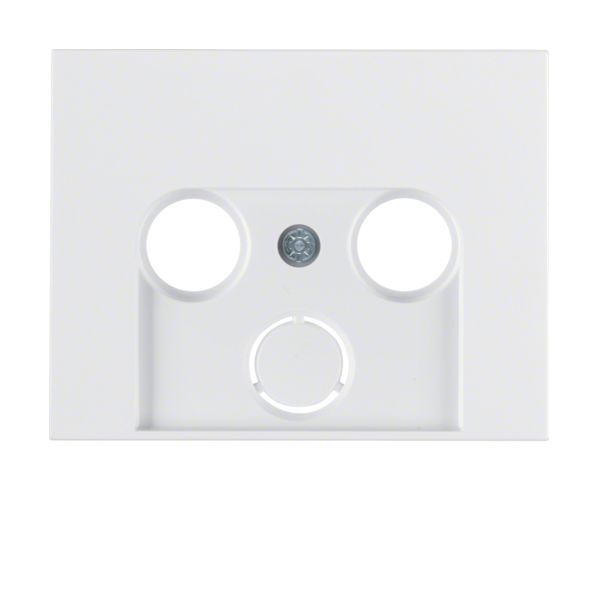 Berker Κ.1/Κ.2  Πλακίδιο Για Πρίζα TV + FM + SAT Λευκό