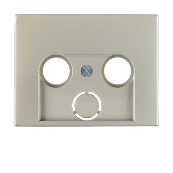 Berker Κ.1/Κ.2  Πλακίδιο Για Πρίζα TV + FM + SAT Inox