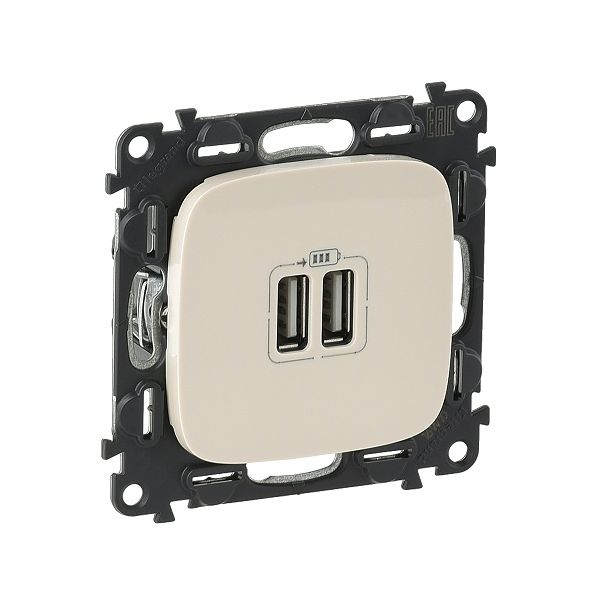 VALLURE ΠΡ 2ΧUSB ΦΟΡΤ 1500MA IVORY