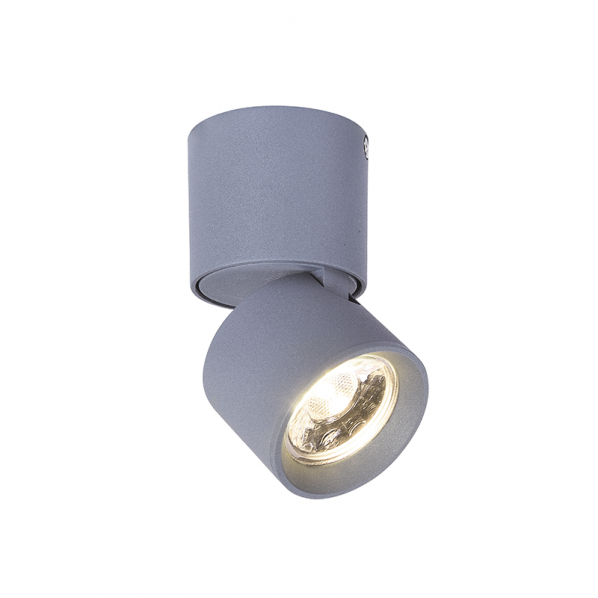 ΕΠΙΤΟΙΧΟ Φ/Σ LED 5W COB 80° 3000K 400LM ΓΚΡΙ ΑΛΟΥΜΙΝΙΟ D5,6XH10CM PLUTO