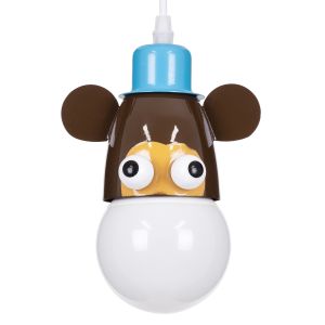 MONKEY Παιδικό Κρεμαστό Φωτιστικό Οροφής με Ντουί 1 x E27 AC 220-240V IP20 - Πολύχρωμο - Μ14.5 x Π10.5 x Υ13.5cm