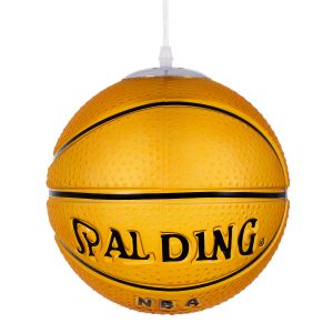 SPALDING NBA Παιδικό Κρεμαστό Φωτιστικό Οροφής με Ντουί 1 x E27 AC 220-240V IP20 - Πορτοκαλί : Μαύρο - Μ25 x Π25 x Υ25cm