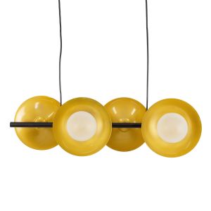 JOLIET Μοντέρνο Κρεμαστό Φωτιστικό Οροφής με Ντουί 4 x G9 AC 220-240V IP20 - Μαύρο : Χρυσό - Μ65 x Π28 x Υ20cm