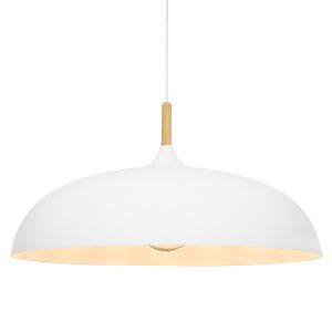 VALLETE Μοντέρνο Κρεμαστό Φωτιστικό Οροφής με Ντουί 1 x E27 AC 220-240V IP20 - Λευκό : Μπεζ - Μ60 x Π60 x Υ35cm