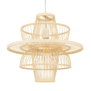 BALI Boho Κρεμαστό Φωτιστικό Οροφής με Ντουί 1 x E27 AC 220-240V IP20 - Μπεζ - Μ45 x Π45 x Υ42.5cm