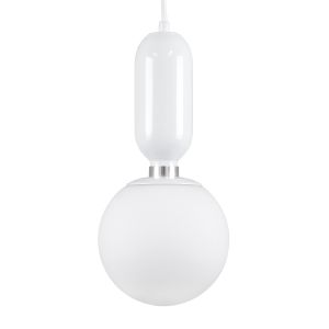 MAVERICK Μοντέρνο Κρεμαστό Φωτιστικό Οροφής με Ντουί 1 x E27 AC 220-240V IP20 - Λευκό - Μ15 x Π15 x Υ33cm