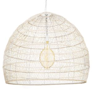 MALIBU Boho Κρεμαστό Φωτιστικό Οροφής με Ντουί 1 x E27 AC 220-240V IP20 - Μπεζ - Μ100 x Π100 x Y86cm