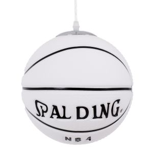 SPALDING NBA Παιδικό Κρεμαστό Φωτιστικό Οροφής με Ντουί 1 x E27 AC 220-240V IP20 - Λευκό : Μαύρο - Μ25 x Π25 x Υ25cm