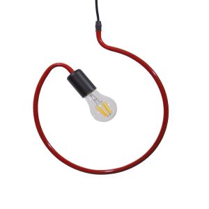 LIBBY Παιδικό Κρεμαστό Φωτιστικό Οροφής με Ντουί 1 x E27 AC 220-240V IP20 - Κόκκινο - Μ28 x Π28 x Υ16cm