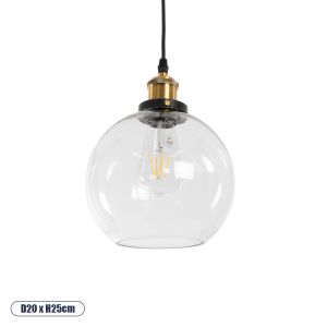 WICKHAM Vintage Κρεμαστό Φωτιστικό Οροφής με Ντουί 1 x E27 AC 220-240V IP20 - Πολύχρωμο - Μ20 x Π20 x Y25cm