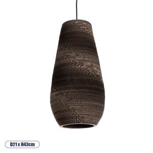 SANTORINI Boho Κρεμαστό Φωτιστικό Οροφής με Ντουί 1 x E27 AC 220-240V IP20 - Καφέ - Μ21 x Π21 x Y43cm