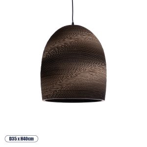 SANTORINI Boho Κρεμαστό Φωτιστικό Οροφής με Ντουί 1 x E27 AC 220-240V IP20 - Καφέ - Μ35 x Π35 x Υ40cm