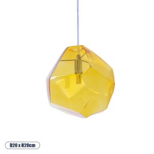 RINA Μοντέρνο Κρεμαστό Φωτιστικό Οροφής με Ντουί 1 x G9 AC 220-240V IP20 - Κίτρινο - Μ20 x Π20 x Υ20cm