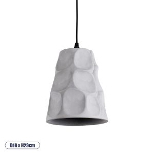 TRIBECA Μοντέρνο Κρεμαστό Φωτιστικό Οροφής με Ντουί 1 x E27 AC 220-240V IP20 - Γκρι - Μ18 x Π18 x Υ23cm