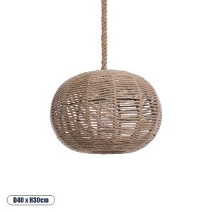 MANDALA Vintage Κρεμαστό Φωτιστικό Οροφής με Ντουί 1 x E27 AC 220-240V IP20 - Μπεζ - Μ40 x Π40 x Υ33cm