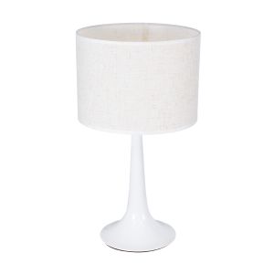 AMBROSIA Μοντέρνο Επιτραπέζιο Φωτιστικό Πορτατίφ με Ντουί 1 x E27 AC 220-240V IP20 - Λευκό - Μ25 x Π25 x Υ46cm