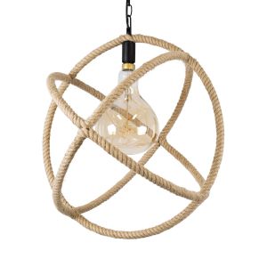 BELLE Vintage Κρεμαστό Φωτιστικό Οροφής με Ντουί 1 x E27 AC 220-240V IP20 - Μπεζ - Μ56 x Π56 x Y58cm