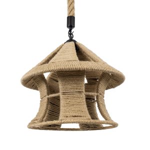 SOLITARIO Boho Κρεμαστό Φωτιστικό Οροφής με Ντουί 1 x E27 AC 220-240V IP20 - Μπεζ - Μ36 x Π36 x Y30cm