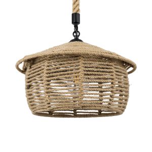 SPIRIT Boho Κρεμαστό Φωτιστικό Οροφής με Ντουί 1 x E27 AC 220-240V IP20 - Μπεζ - Μ35 x Π35 x Y30cm