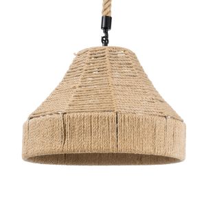 DOGMA Boho Κρεμαστό Φωτιστικό Οροφής με Ντουί 1 x E27 AC 220-240V IP20 - Μπεζ - Μ38 x Π38 x Υ28cm